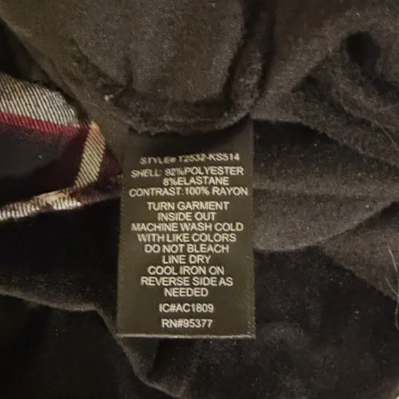 Sanctuary Black Hoodie with Plaid Accents soft velvet feel size L like new - Picture 6 of 6